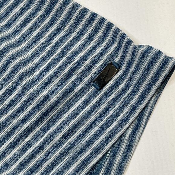 Nike Dri-FIT Polo Shirt Mens XL Blue White Striped Golf Tiger Woods Athletic - Picture 9 of 12